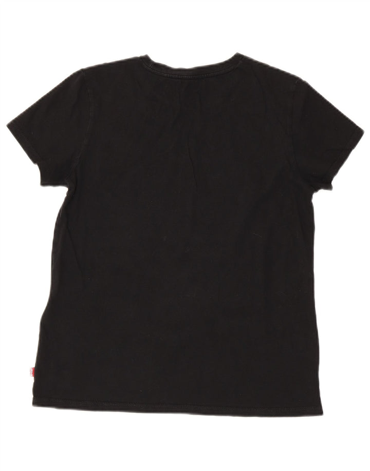 Tricou grafic Levi's pentru femei Top UK 10 Small Black Bumbac