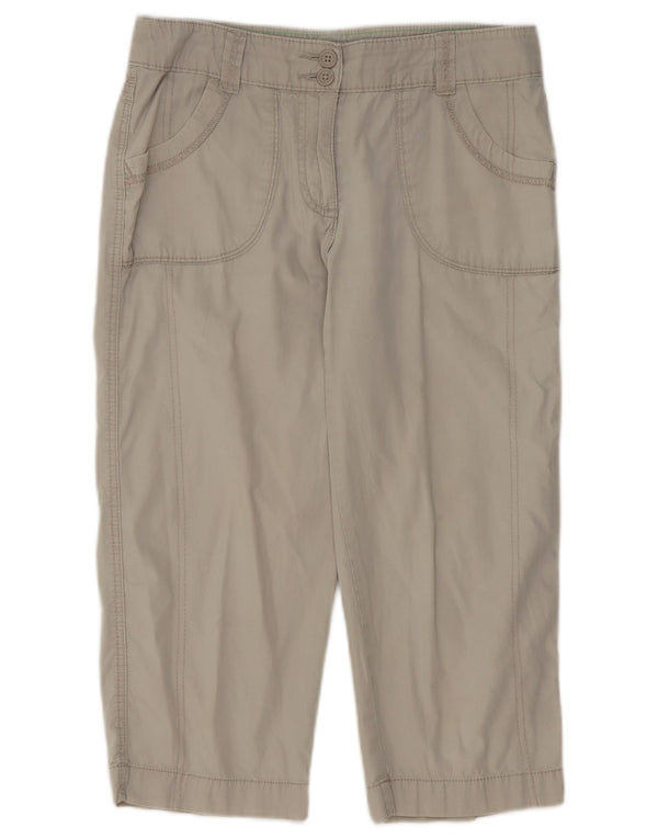 Pantaloni Capri pentru femei Marks & Spencer UK 8 Small W29 L20 Bej Bumbac
