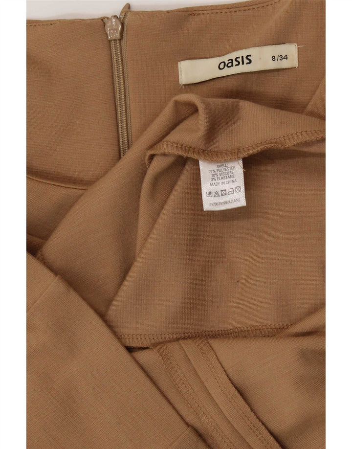 Rochie bodycon fără mâneci pentru femei Oasis UK 8 Poliester maro mic