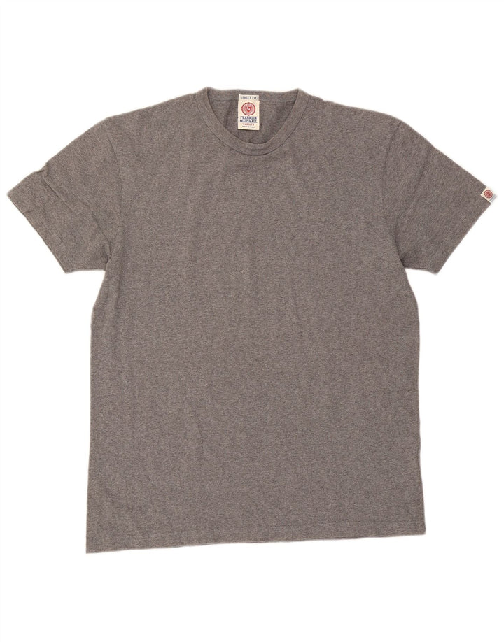 Tricou pentru bărbați Franklin & Marshall Top din bumbac gri mediu