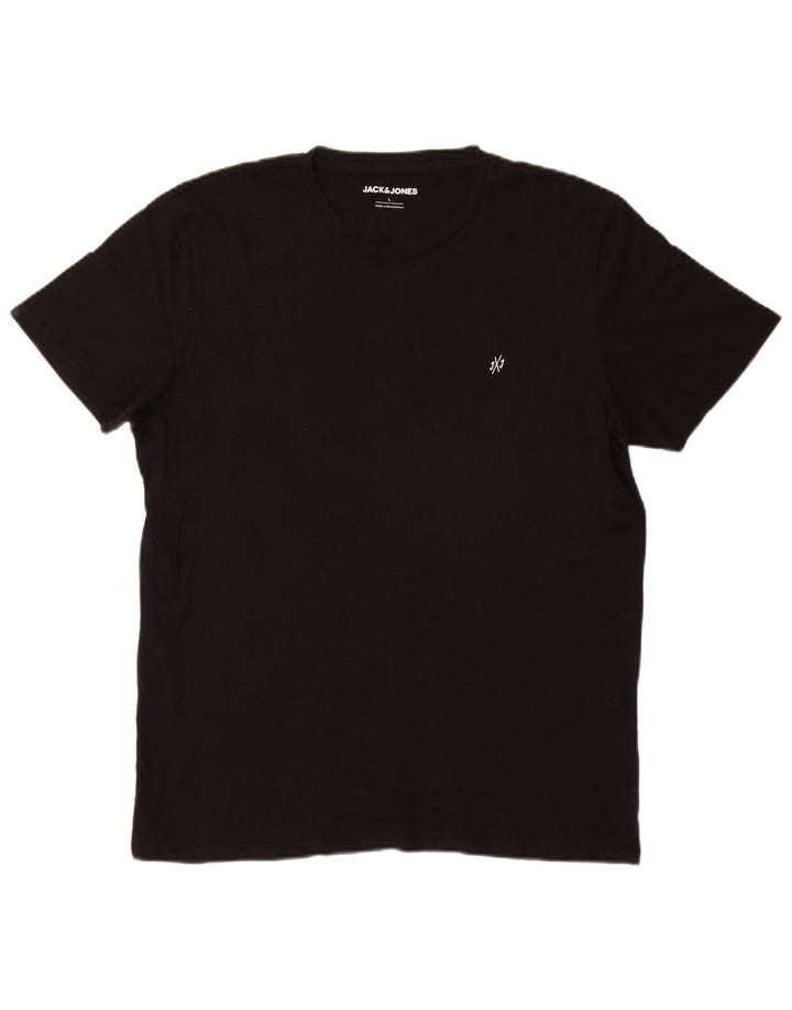 Tricou Jack & Jones pentru bărbați Top mare din bumbac negru
