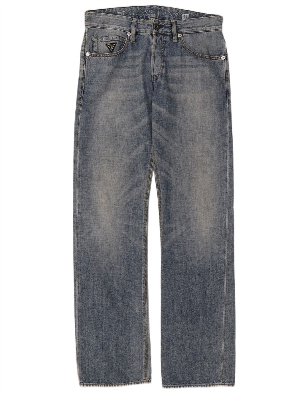 Blugi drepte pentru femei Guess W31 L34 Bumbac albastru