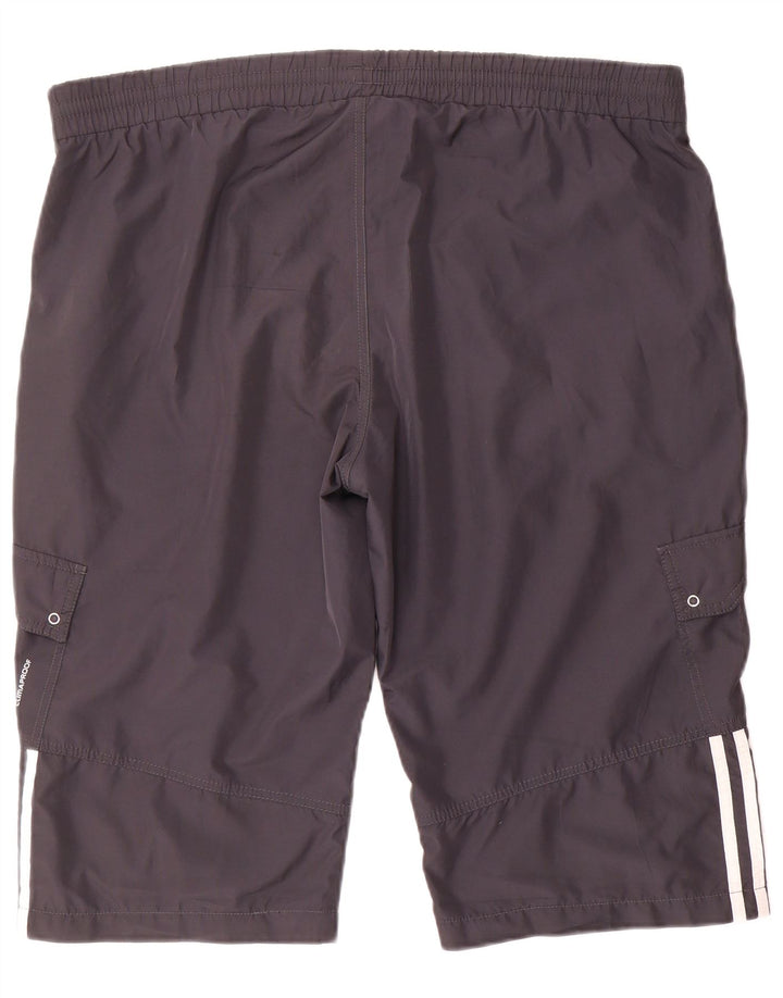 Pantaloni scurți sport adidas pentru femei UK 22 2XL poliester gri