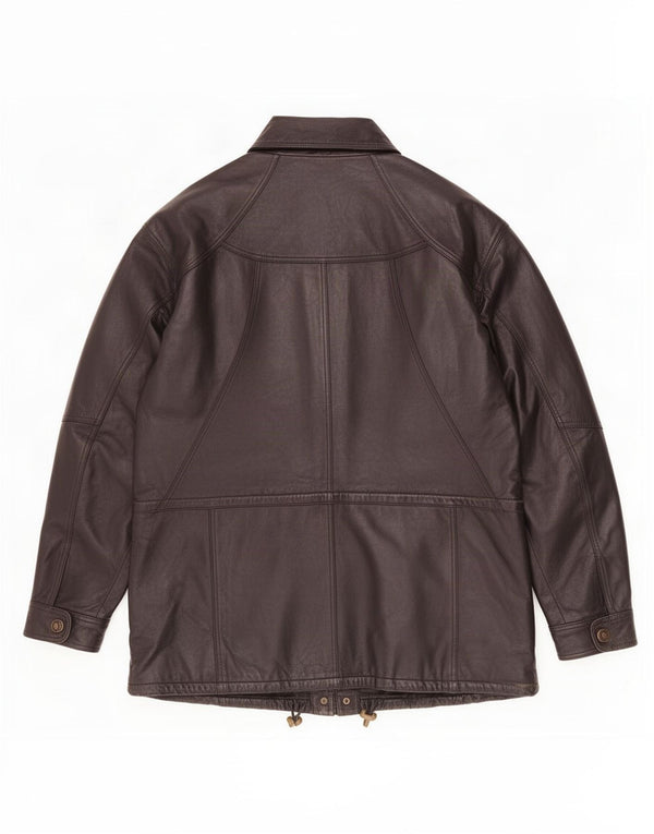 Jachetă de piele pentru bărbați CLASIC UK 40 Large Black