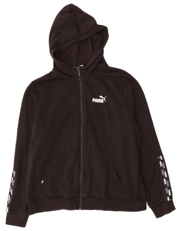 Pulover Puma Graphic Zip pentru femei UK 18 XL, bumbac negru