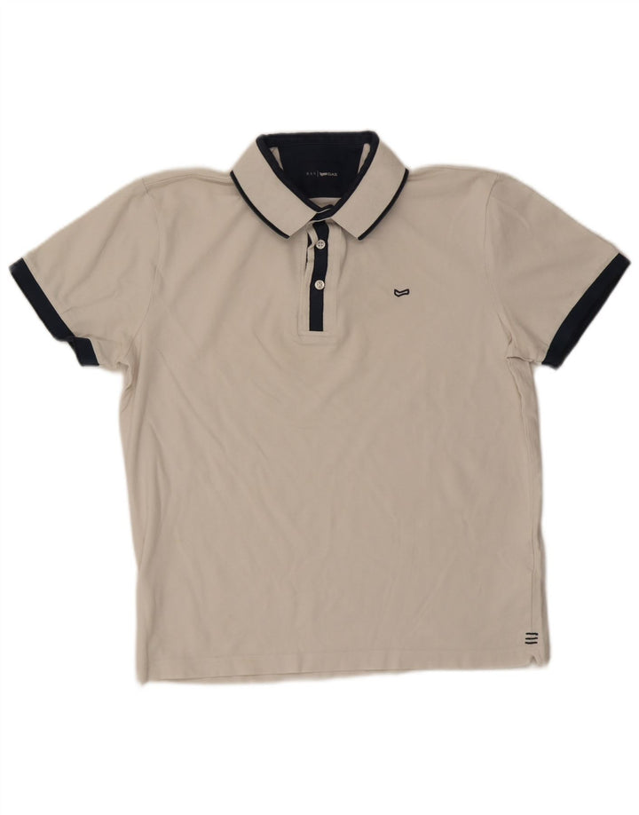 Cămașă polo pentru bărbați Gas XL Bumbac alb