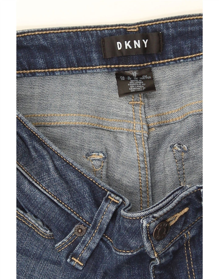 Blugi skinny pentru femei Dkny W28 L28 Albastru