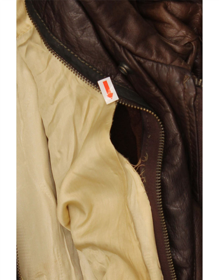 Jachetă de piele pentru bărbați VINTAGE UK 42 XL maro