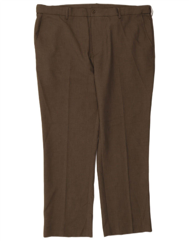 Farah Pantaloni Chino Drepți Bărbați L44 L31 Kaki Poliester