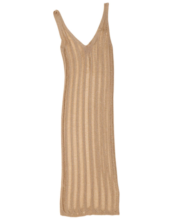 Rochie de plajă, fără mâneci, cu vedere la plajă pentru femei UK 8 Bej mic