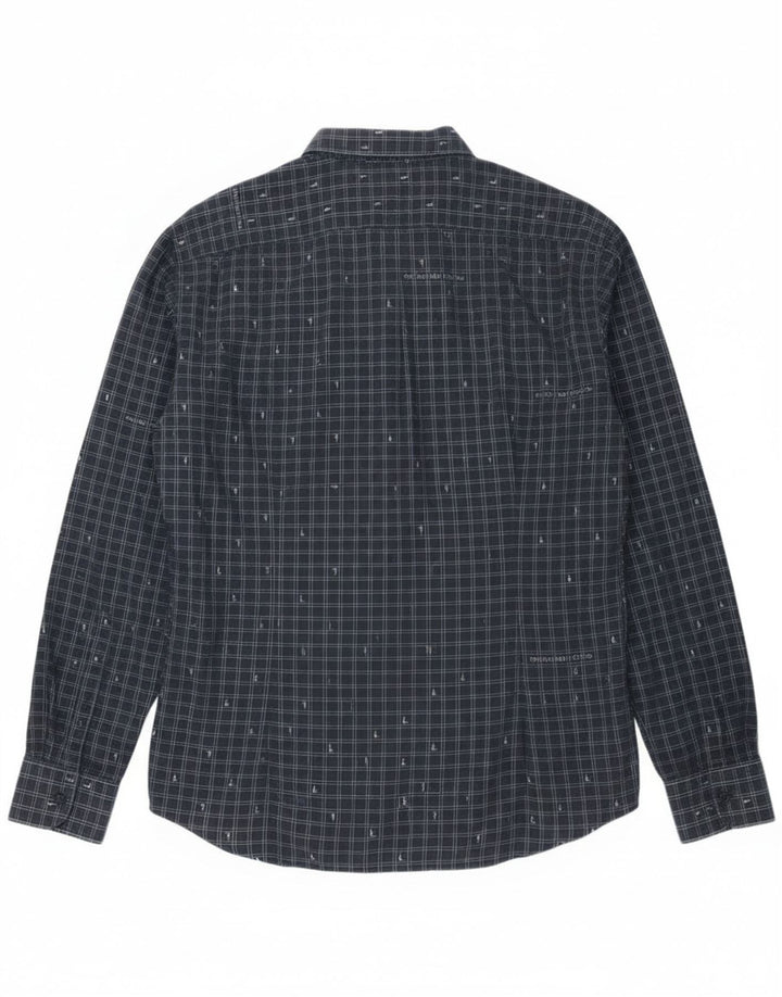Cămașă pentru bărbați Trussardi Jeans Mărimea 42 mare, albastru marin Vichy