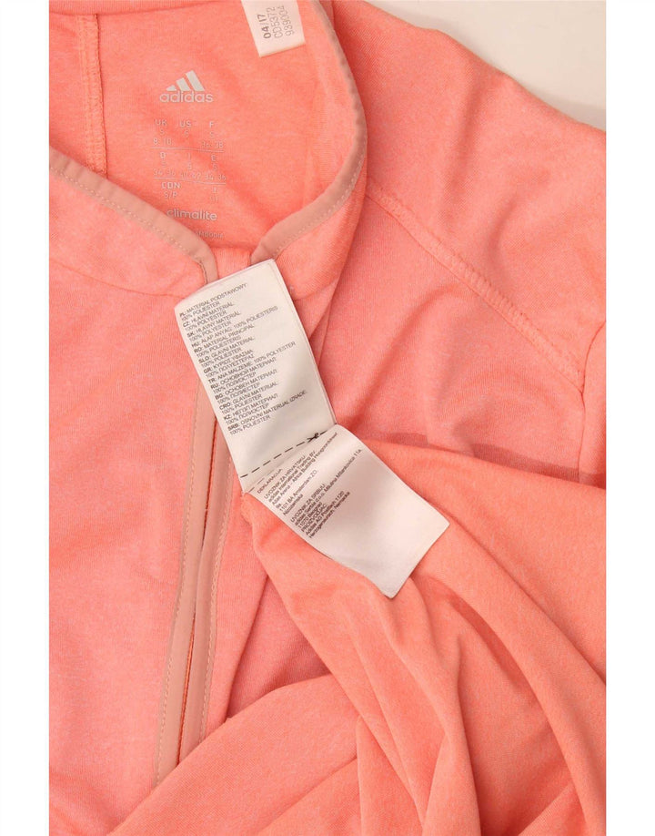 Adidas Climalite Top cu mânecă lungă pentru femei UK 8/10 Poliester roz mic