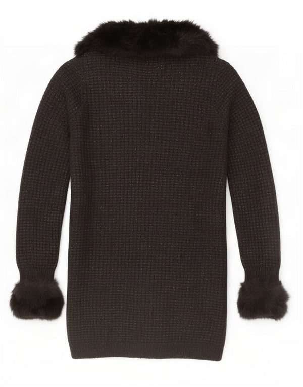 Marks & Spencer Pulover cardigan cu paragate Per Una pentru femei UK 14 Medium Black