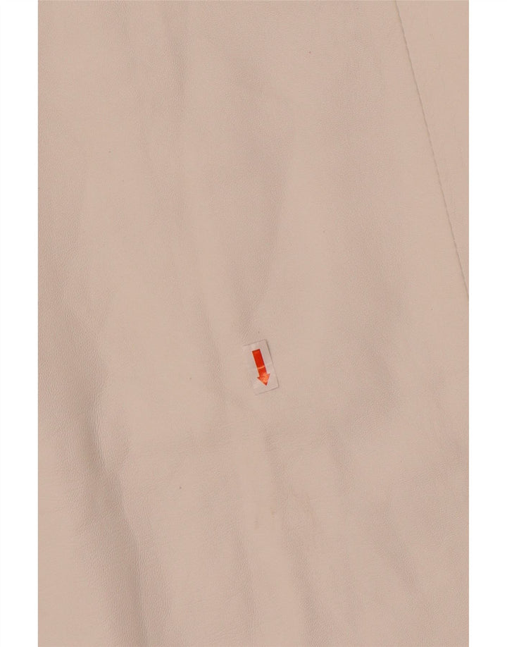 Fusta din piele vintage pentru femei IT 48 XL W32 alb