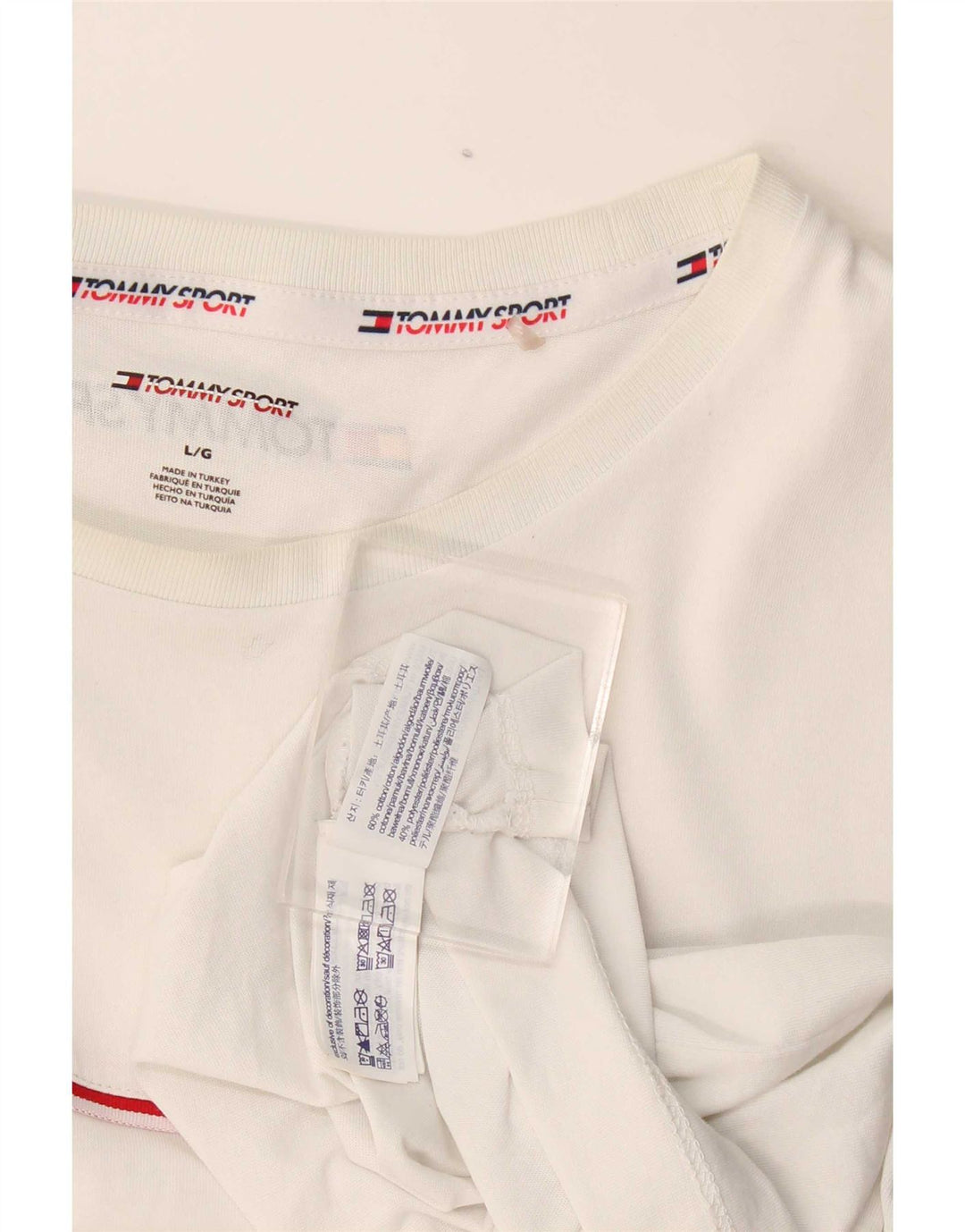 Tricou Tommy Hilfiger pentru bărbați Top mare din bumbac alb