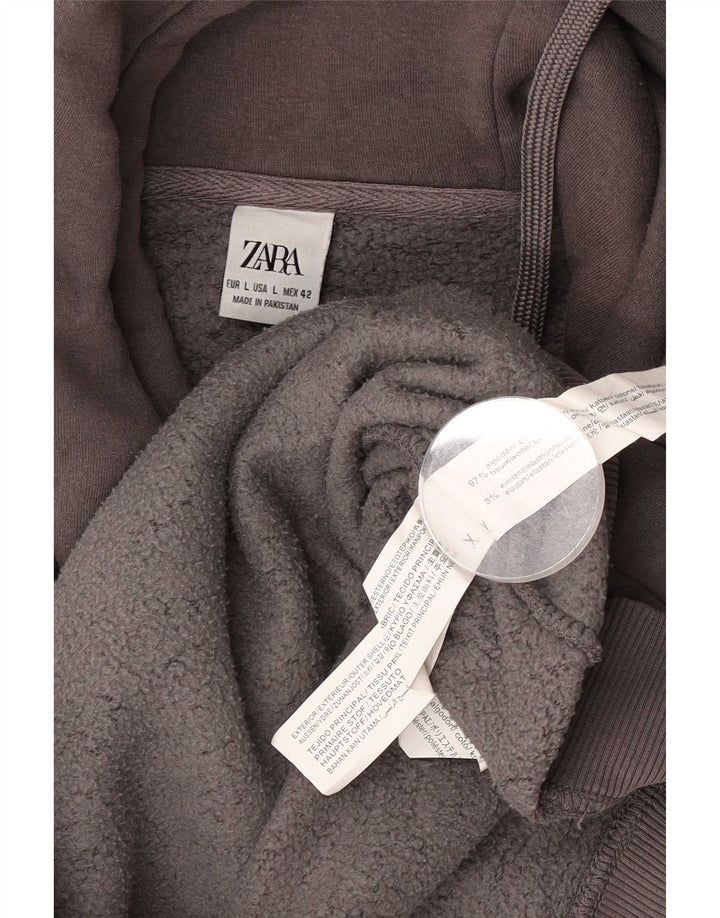Pulover pentru bărbați Zara, mare, gri, bumbac