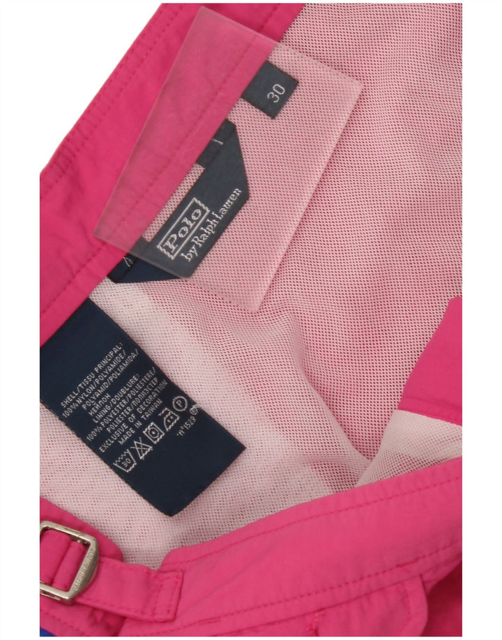 POLO RALPH LAUREN Pantaloni scurți de baie pentru femei UK 14 Medium Pink Colorblock