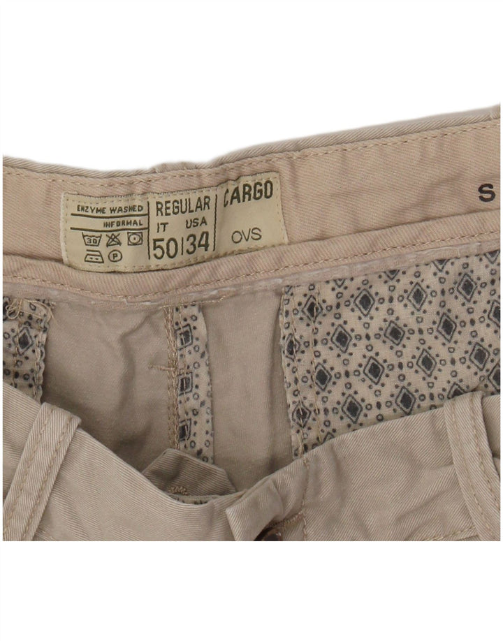 Pantaloni scurti cargo OVS pentru bărbați IT 50 Large W34 Beige Bumbac