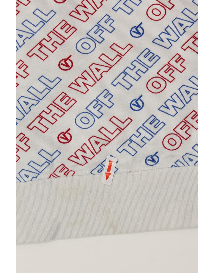 Pulover cu glugă grafic pentru bărbați Vans XS Bumbac alb