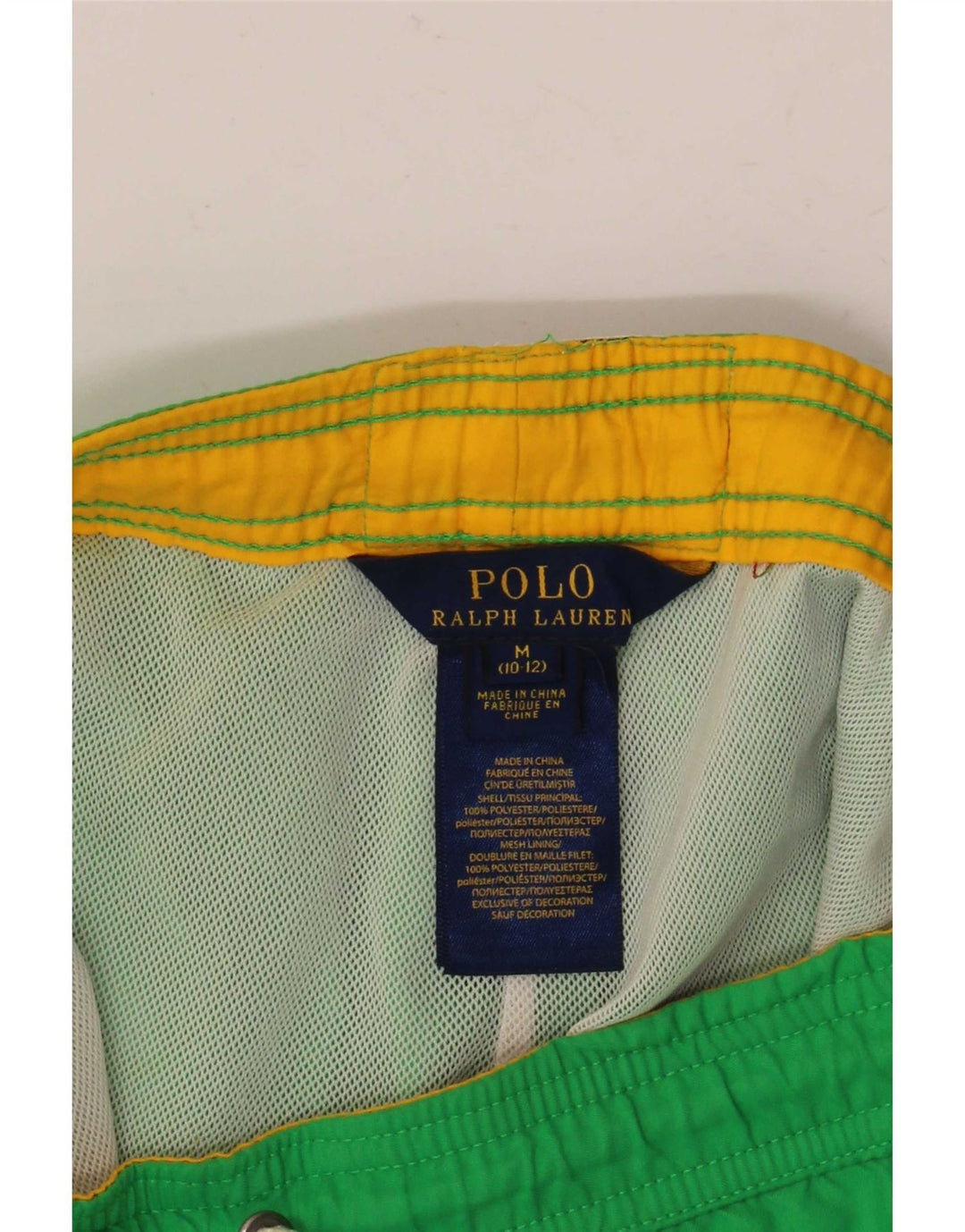 Pantaloni scurți de înot Polo Ralph Lauren băieți 10-11 ani Poliester verde mediu