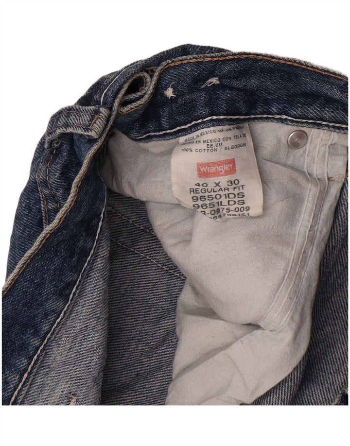 Pantaloni scurți din denim Wrangler pentru femei, cu ajustare normală, W40 2XL, bumbac albastru