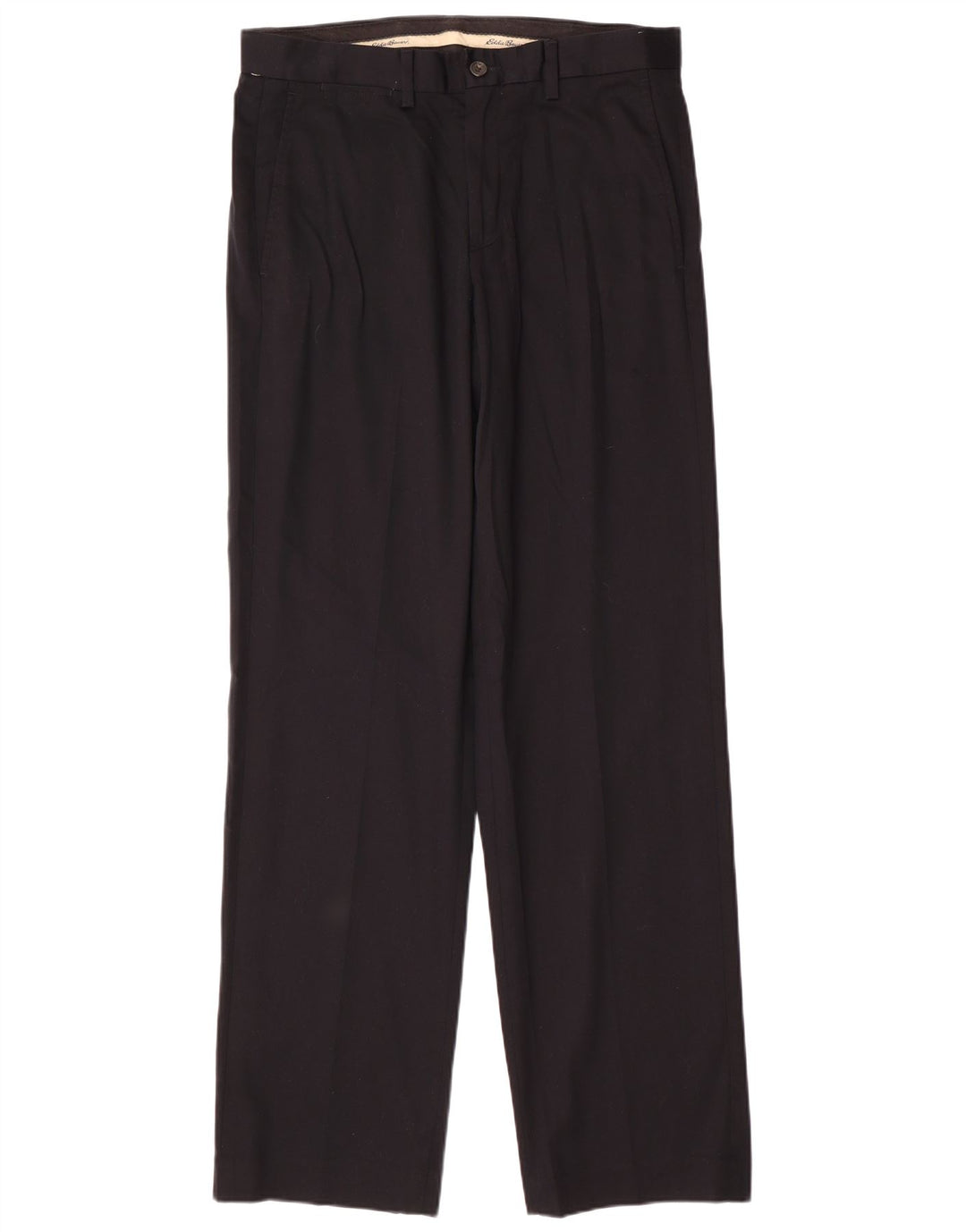 EDDIE BAUER Pantaloni chino drepți pentru bărbați L32 L34 bumbac negru