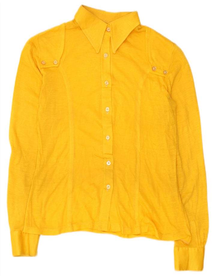 Cămașă vintage pentru femei UK 10 Small Yellow