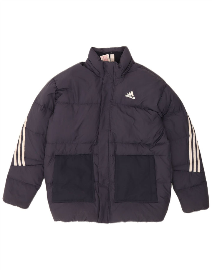 Jachetă căptușită pentru băieți Adidas 13-14 ani poliester bleumarin