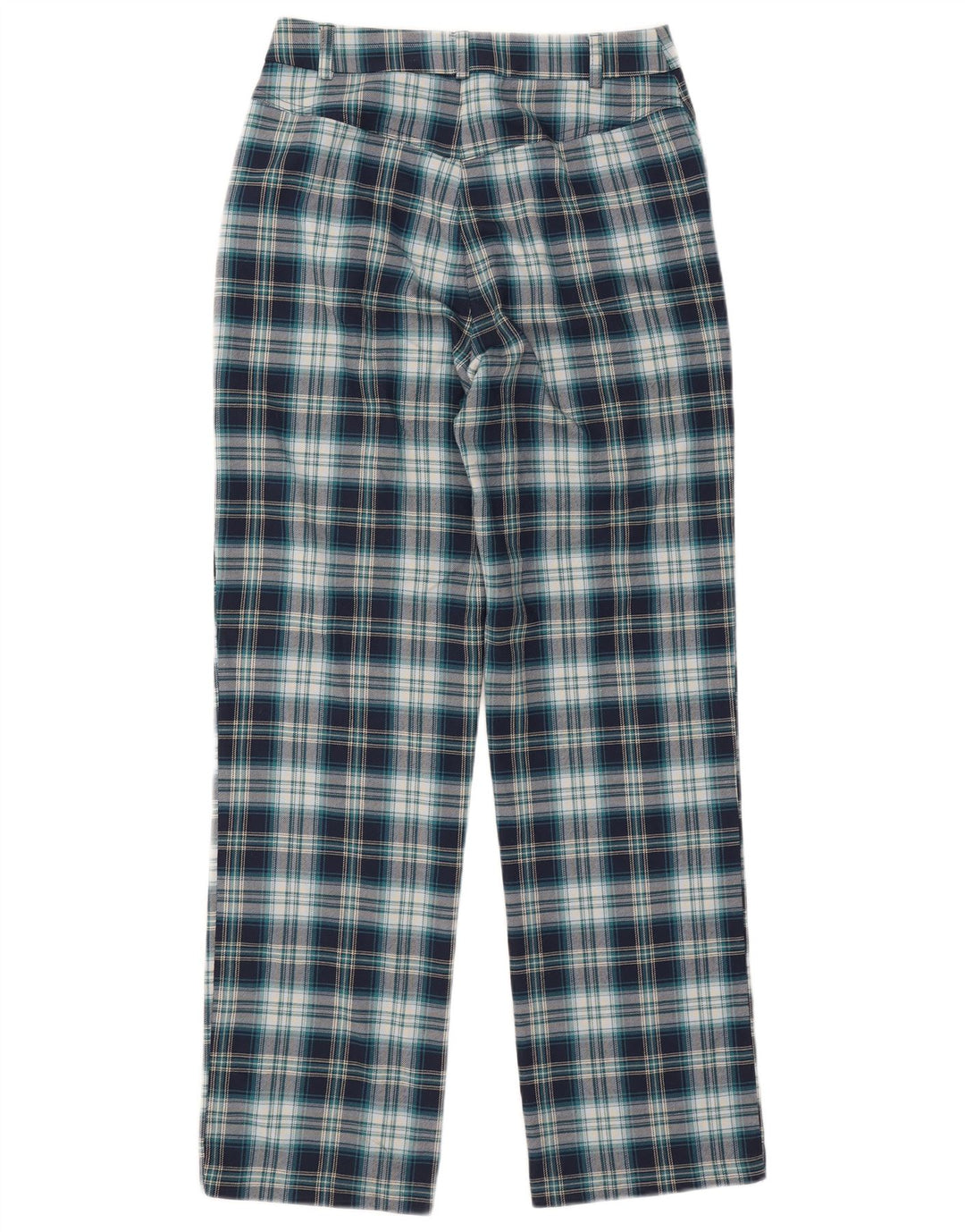 URBAN OUTFITTERS Pantaloni casual drepti pentru femei Mici W28 L29 Blue Check