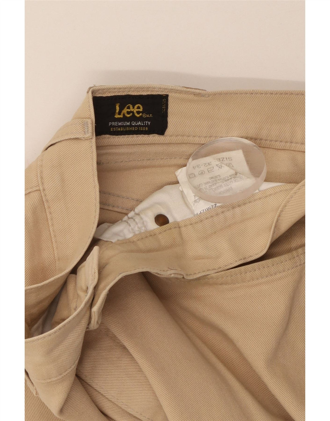 Pantaloni casual drepti pentru bărbați Lee L32 L34 bumbac bej