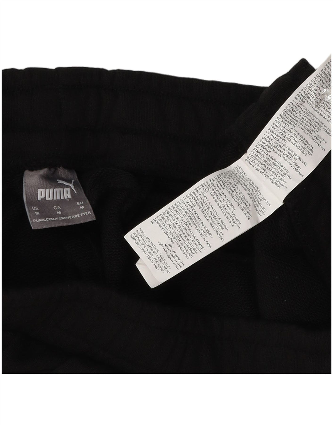 Pantaloni scurți sport Puma pentru bărbați, bumbac mediu negru
