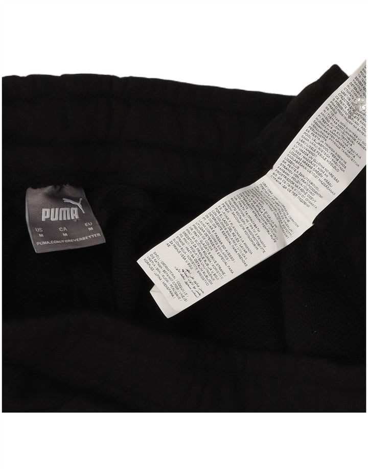 Pantaloni scurți sport Puma pentru bărbați, bumbac mediu negru