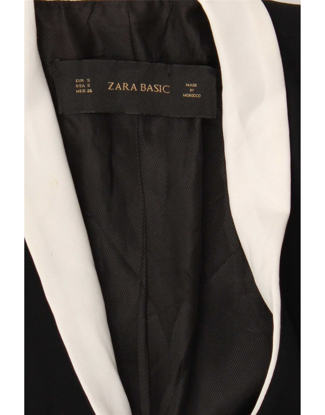 Jachetă pentru femei Zara cu 1 nasture, UK 10, negru, poliester color bloc