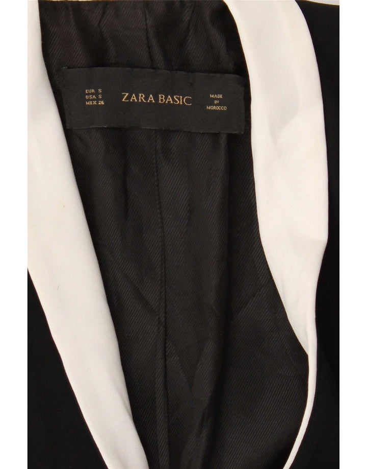 Jachetă pentru femei Zara cu 1 nasture, UK 10, negru, poliester color bloc