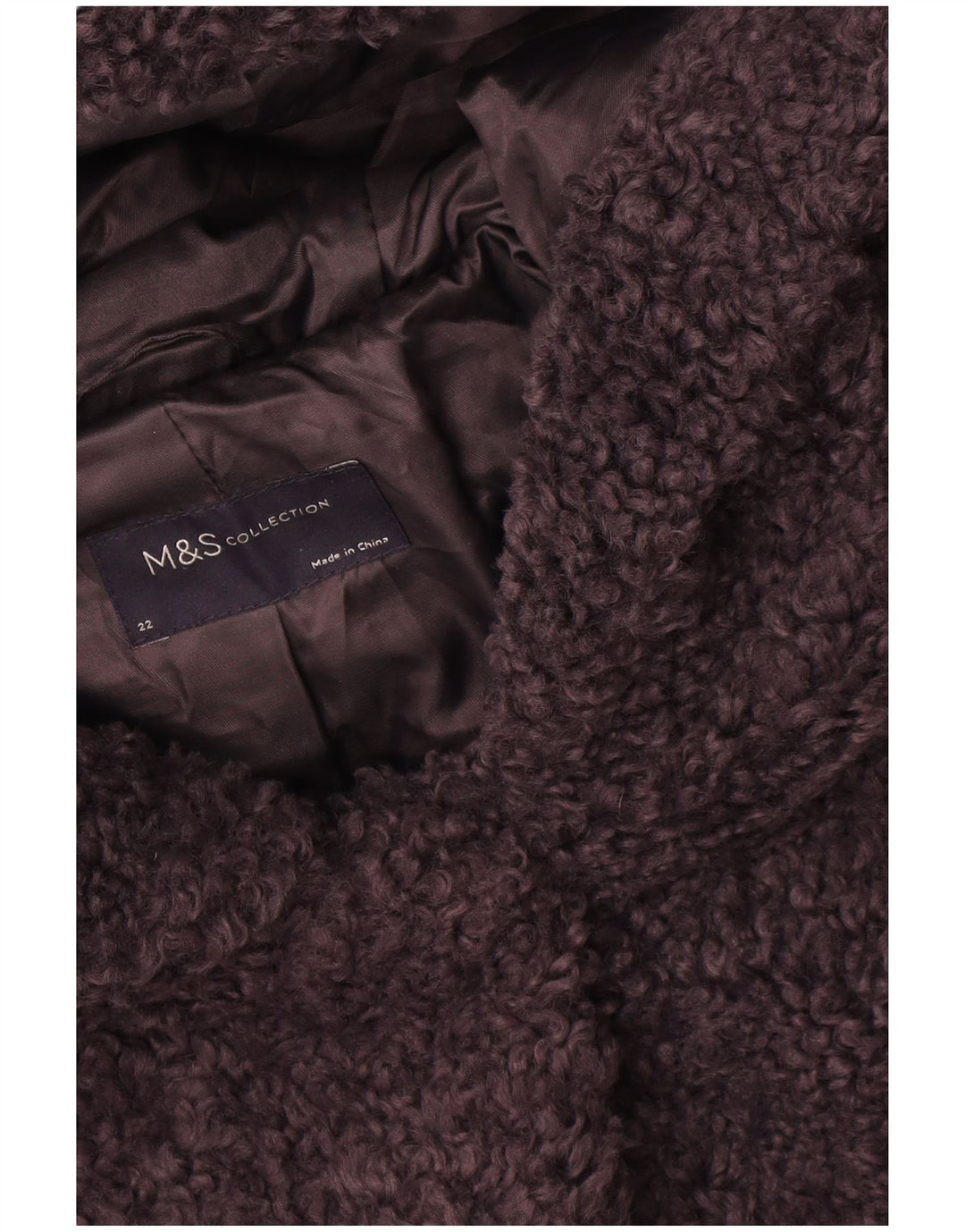 Jachetă fleece pentru femei Marks & Spencer, cu glugă, UK 22 3XL, bleumarin, poliester