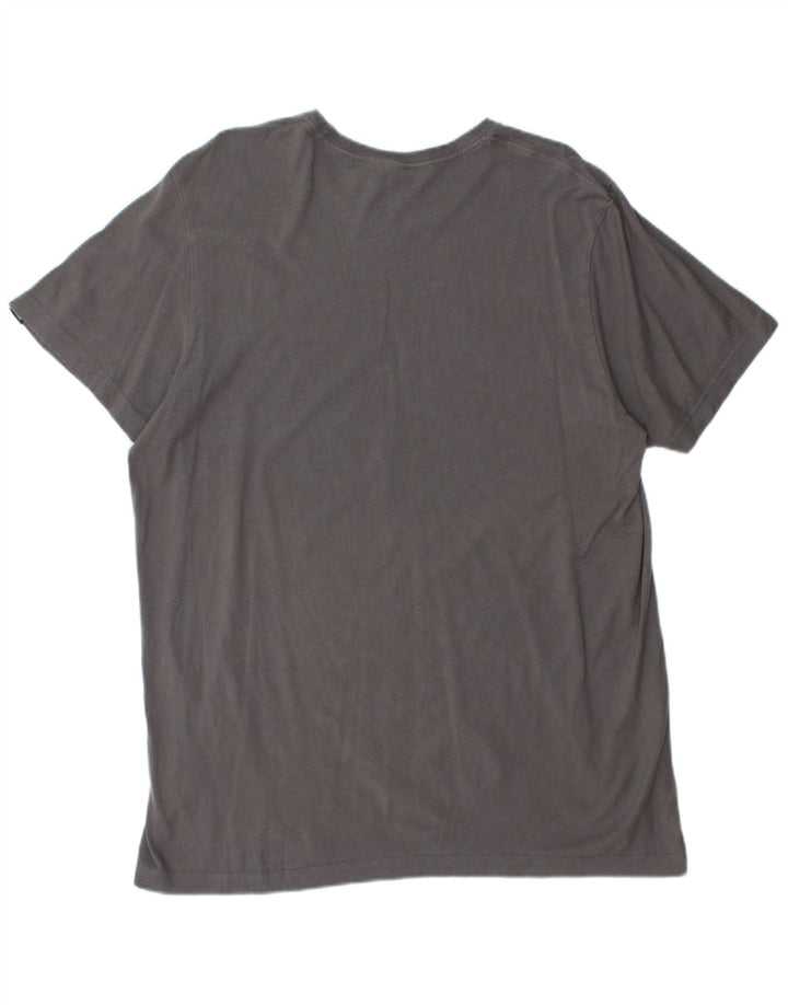 Tricou grafic cu trei dungi Adidas pentru bărbați Top, bumbac, gri mediu