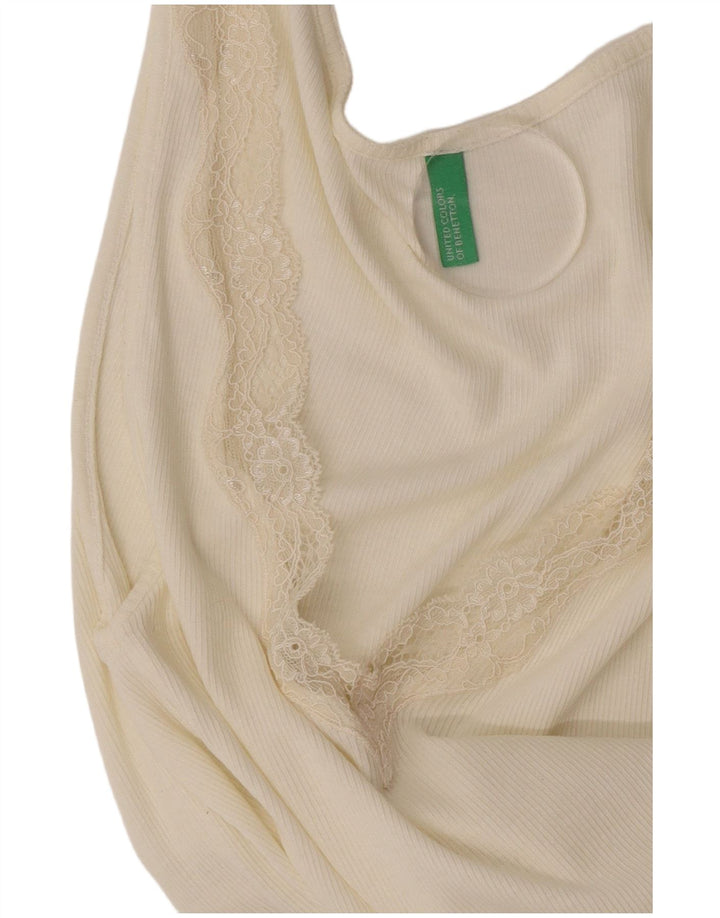 Bluză fără mâneci pentru femei Benetton UK 12 Medium White