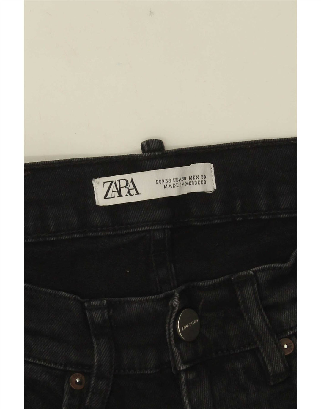 Blugi slim pentru bărbați Zara EU 38 Mici W30 L31 Negri