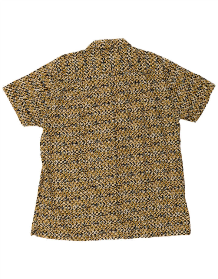 Cămașă Springfield cu mânecă scurtă, personalizată, 2XL, galben geometric