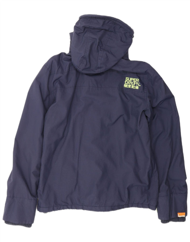 SUPERDRY Jachetă de ploaie cu glugă The Windcheater pentru bărbați, UK 42 XL, nailon bleumarin