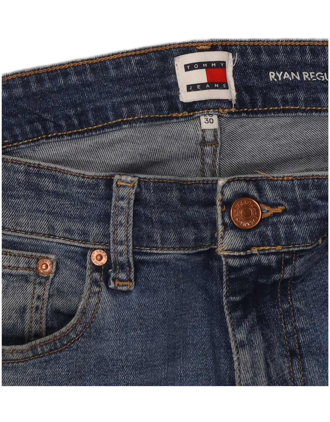 TOMMY HILFIGER Blugi drepti obișnuiți pentru bărbați Ryan W28 L30 albastru