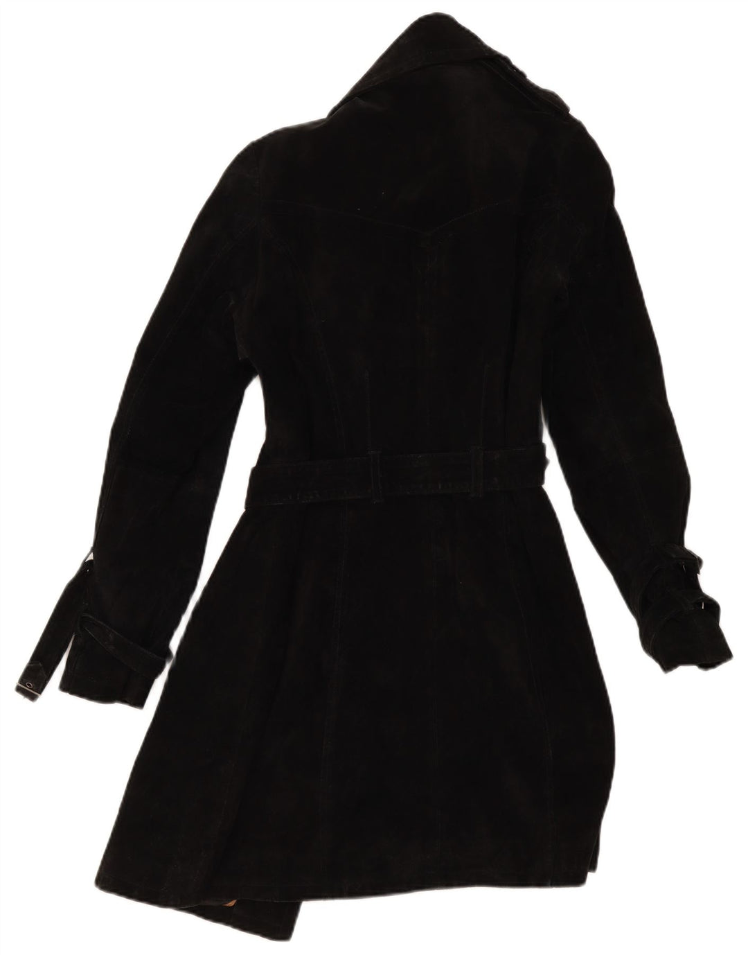 MONTGOMERY Palton dublu din piele intoarsa pentru femei IT 40 Mic din piele neagra