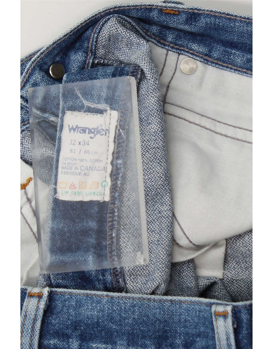 Blugi drepti pentru bărbați Wrangler W32 L31 Bumbac albastru