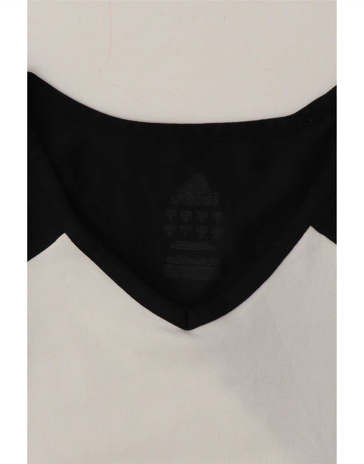 Tricou pentru bărbați Adidas Top mic, alb, bloc de culoare