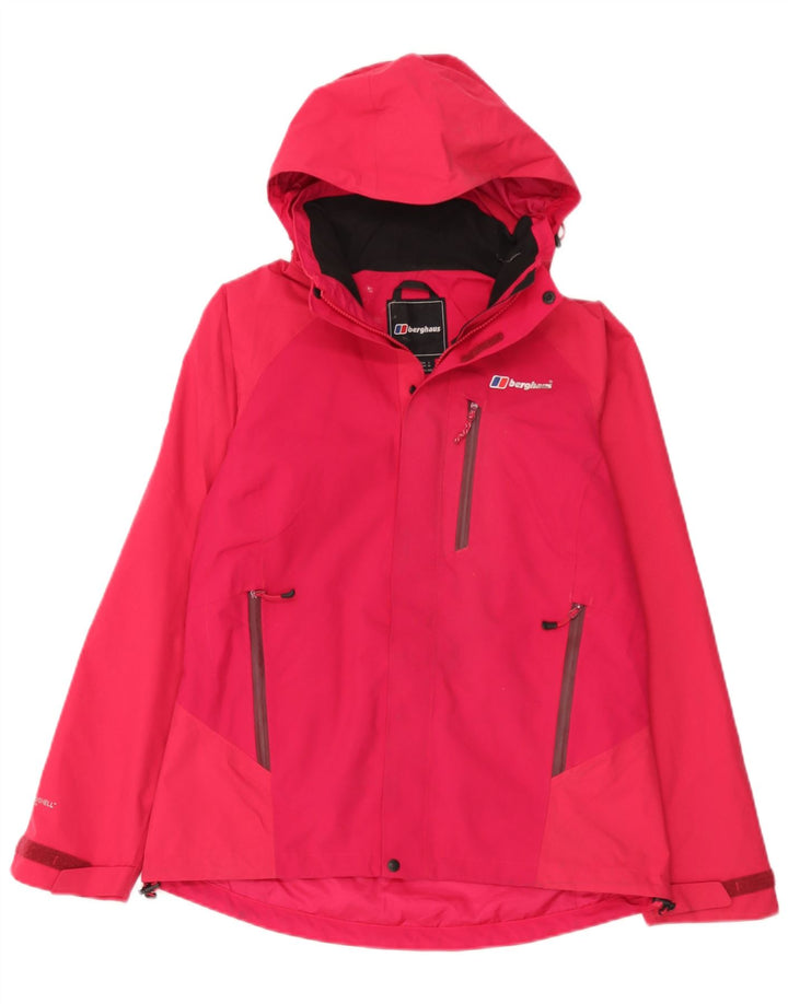 Jachetă de ploaie cu glugă pentru femei Berghaus UK 10 mic, roz, poliamidă
