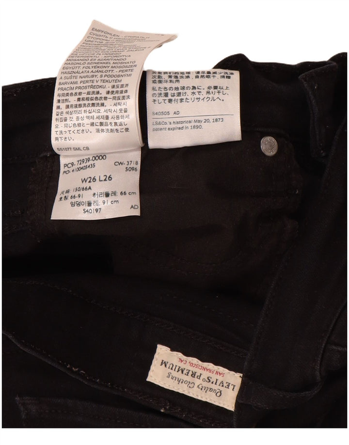 Blugi drepti pentru bărbați Levi's W26 L26 bumbac negru