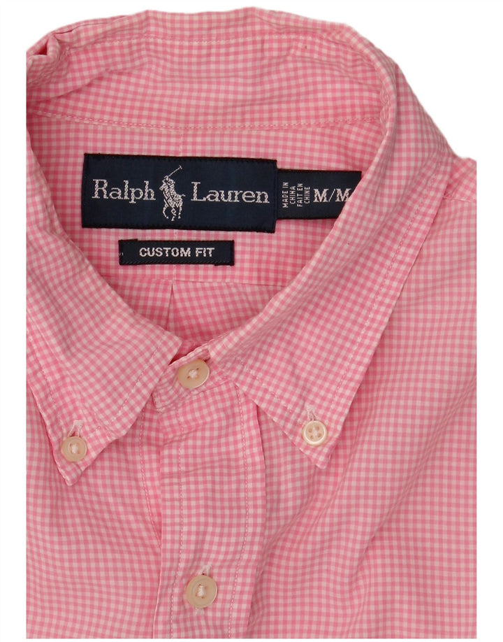 Cămașă personalizată pentru bărbați Ralph Lauren, bumbac vichy, roz mediu