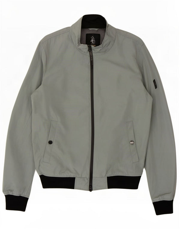 Refrigue Bomber Jacket pentru bărbați UK 38 Medium Gri Poliester color bloc