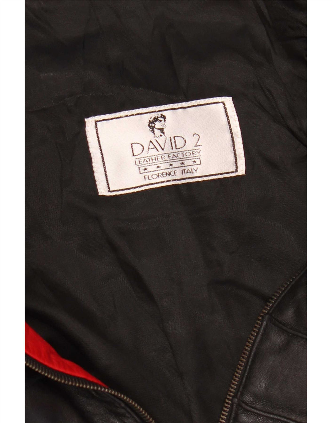 David 2 Jachetă de piele pentru femei UK 14 Medium Red Colorblock Piele