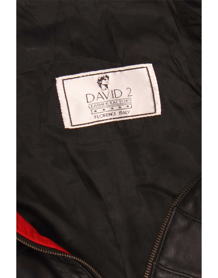 David 2 Jachetă de piele pentru femei UK 14 Medium Red Colorblock Piele